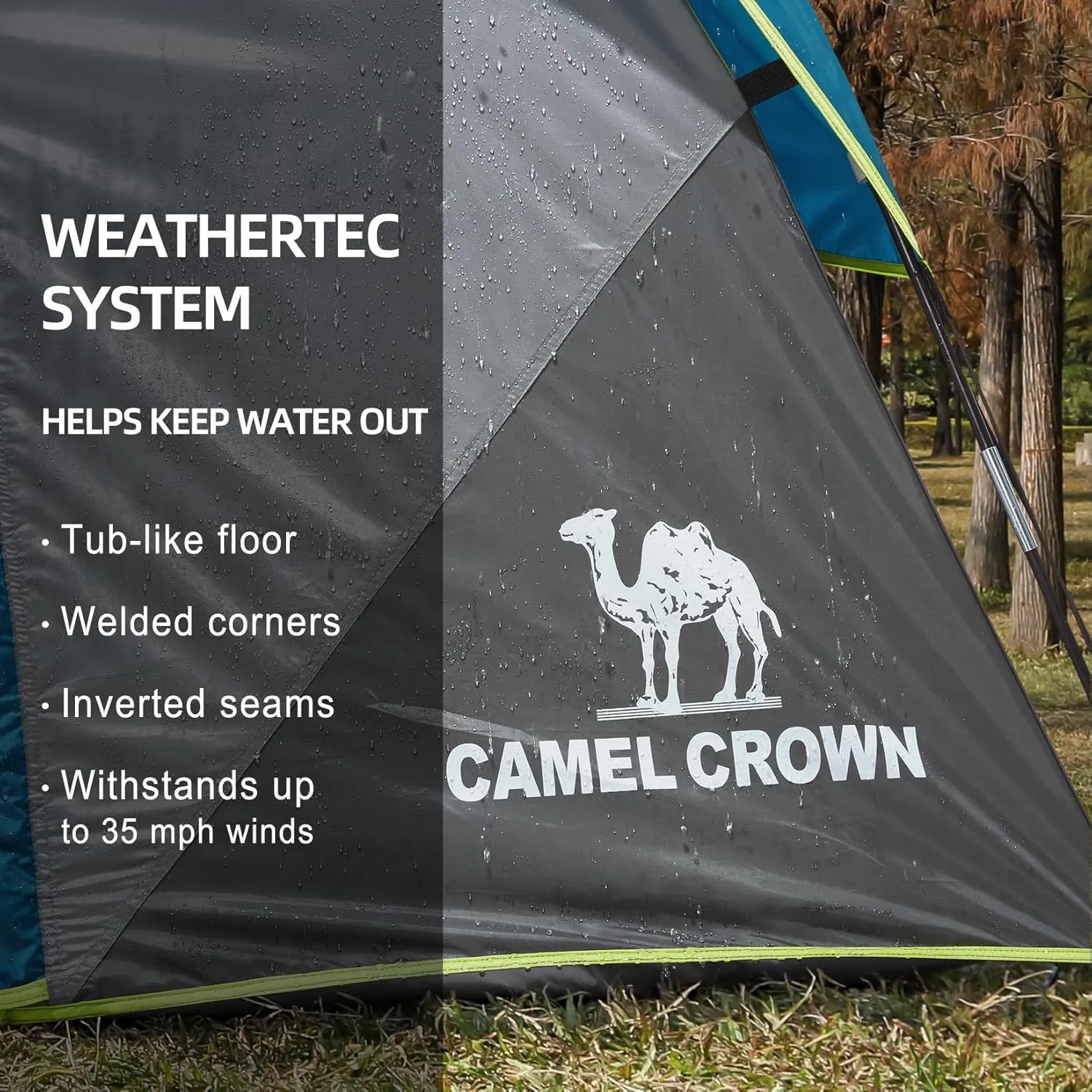 CAMEL CROWN Tents for Camping 4/6 Person Tent Waterproof Easy Setup Backpacking Tents