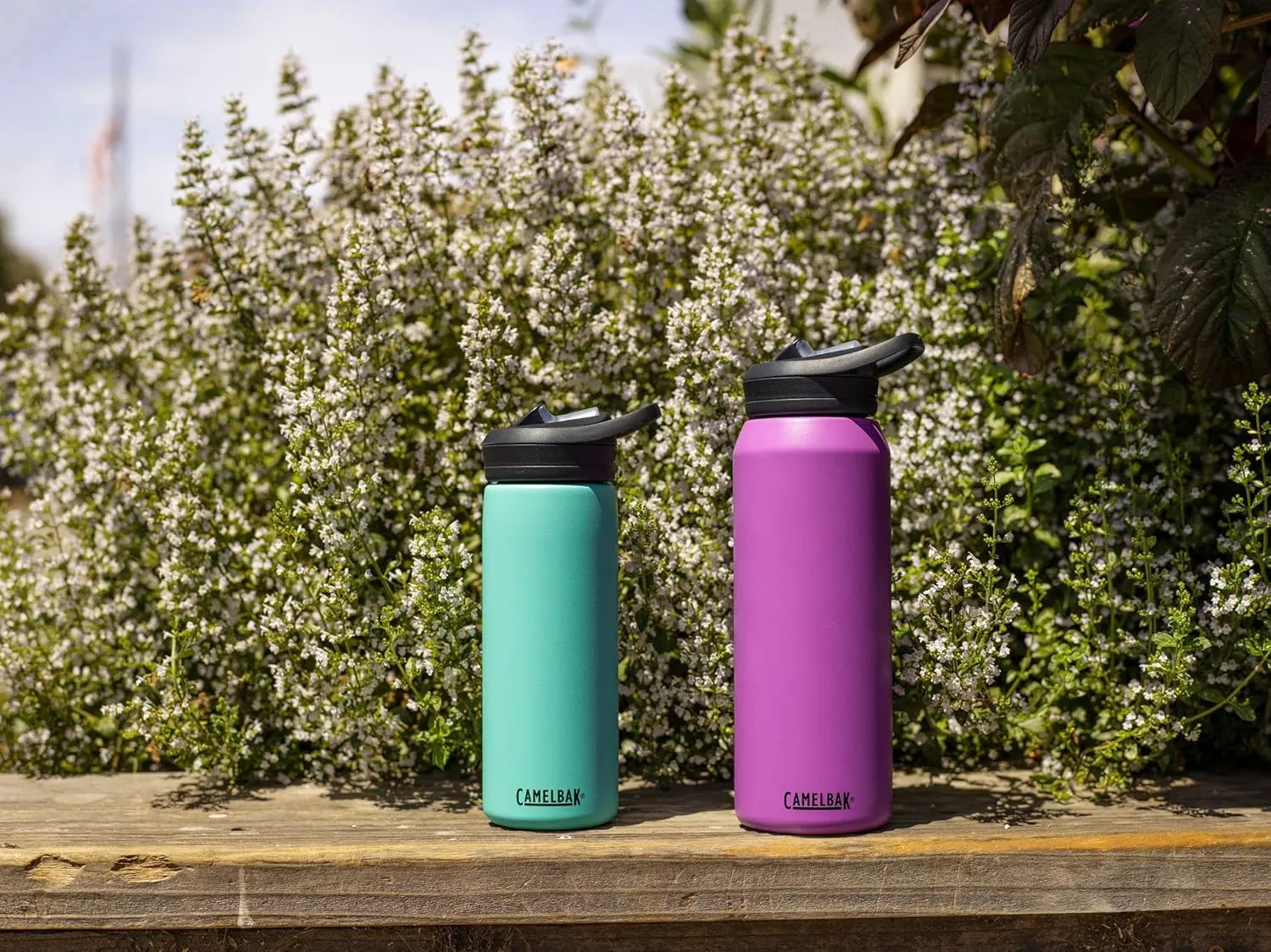 CamelBak Eddy  Insulated Stainless Steel Bite Valve Straw Water Bottle Dusk Blue, 25oz