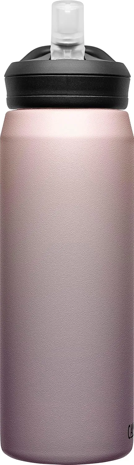 CamelBak Eddy  Insulated Stainless Steel Bite Valve Straw Water Bottle Rose Gold Sky, 25oz