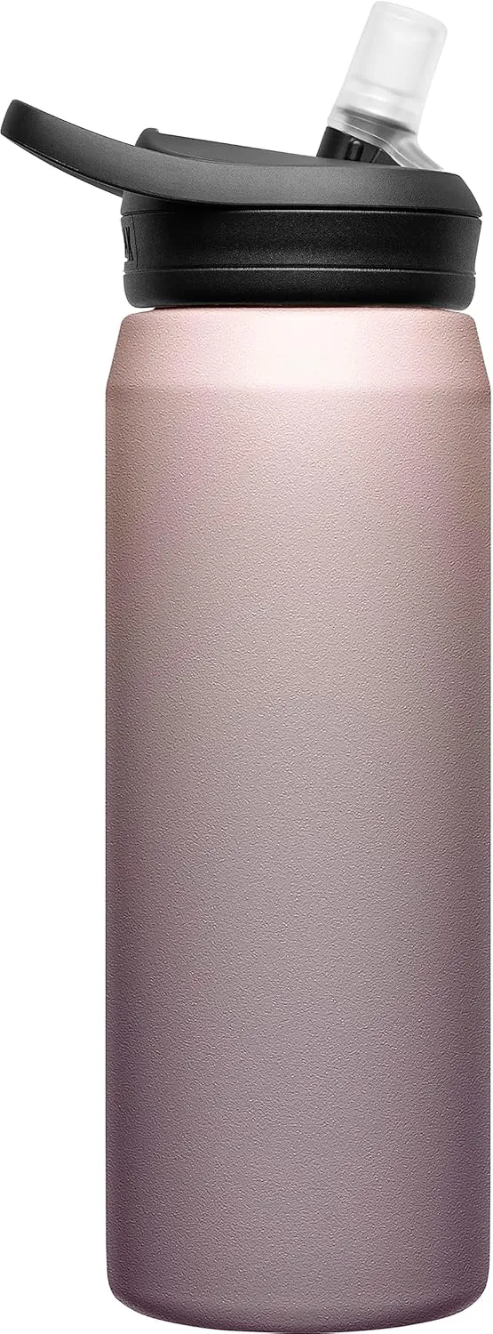 CamelBak Eddy  Insulated Stainless Steel Bite Valve Straw Water Bottle Rose Gold Sky, 25oz