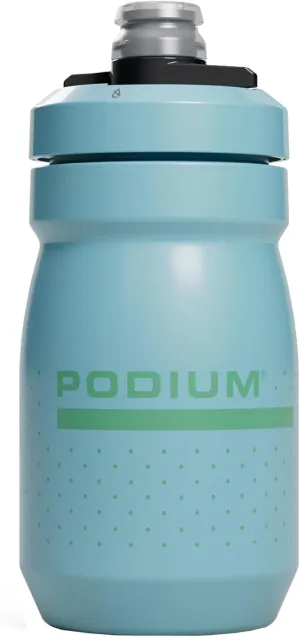 CamelBak Podium 15oz Bike Water Bottle - Easy Squeeze Bottle - Fits Most Bike Cages, Crystal Blue