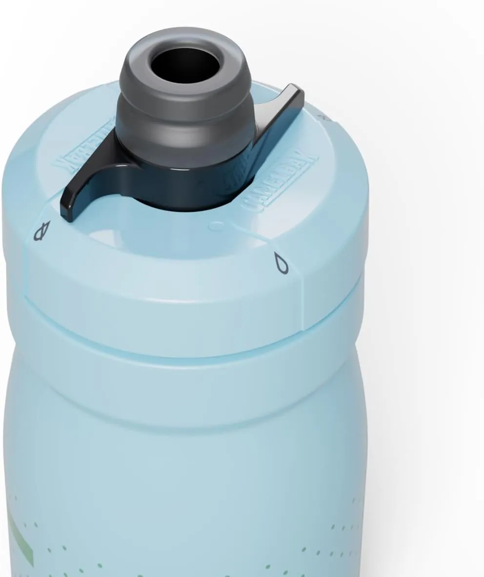 CamelBak Podium 15oz Bike Water Bottle - Easy Squeeze Bottle - Fits Most Bike Cages, Crystal Blue
