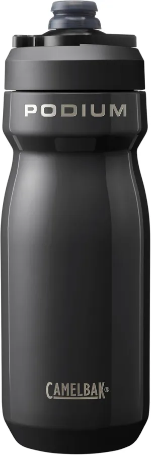 CamelBak Podium Steel Insulated Stainless Steel Bike Water Bottle – for Cycling, Fitness & Sports- Fits Most Bike Cages, 18oz - Black
