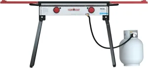 Camp Chef Pro 14 Cooking System - Two-Burner Camp Stove - Includes Windscreen & Matchless Ignition - Portable Camping Cooking Stove for Outdoor Cooking - 448 Sq In Cooking Area