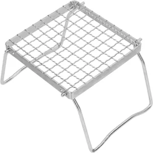 Camp Grill Grill Network Portable for a Picnic Walk with Folding Legs - 304 Stainless Steel Fire for Camping to Camp