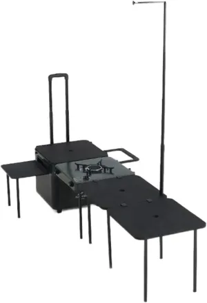 Camp Table Outdoor Camping Portable Folding Kitchen Picnic Table Portable with Sink and Cutting Boards Camp Table Set