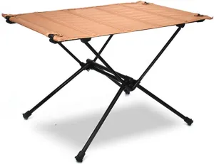 Camp Table Outdoor Portable Collapsible Table and Chair Barbecue Ultralight Vehicle Tactical Table Road Trip Picnic Table Camping (Color : Black) (Br