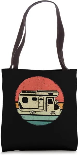 Camper Camping Caravan Retro Vintage Motorhome Tote Bag