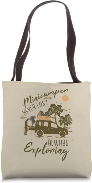 Camping-Camper Microcamper Travel-Caravan Quote Minicamper Tote Bag