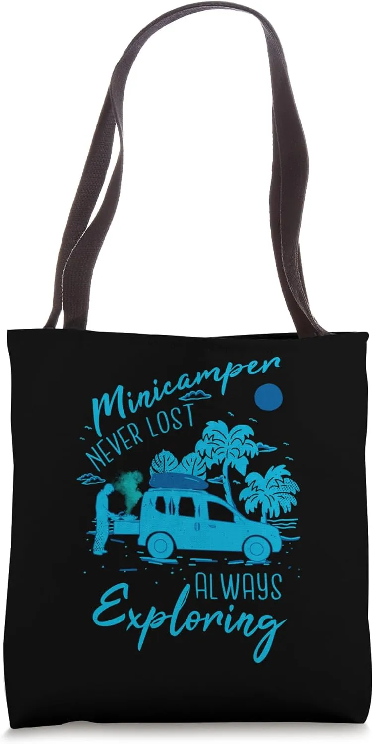 Camping-Camper Microcamper Travel-Caravan Quote Minicamper Tote Bag