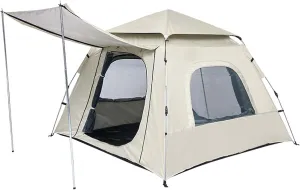 Camping Dome Tent for 2-4 People,Automatic Pop-Up Family Tent,Portable Waterproof Backpacking Tent with Carry Bag and Tent Foyer,Outdoor Travel,210x210x150cm