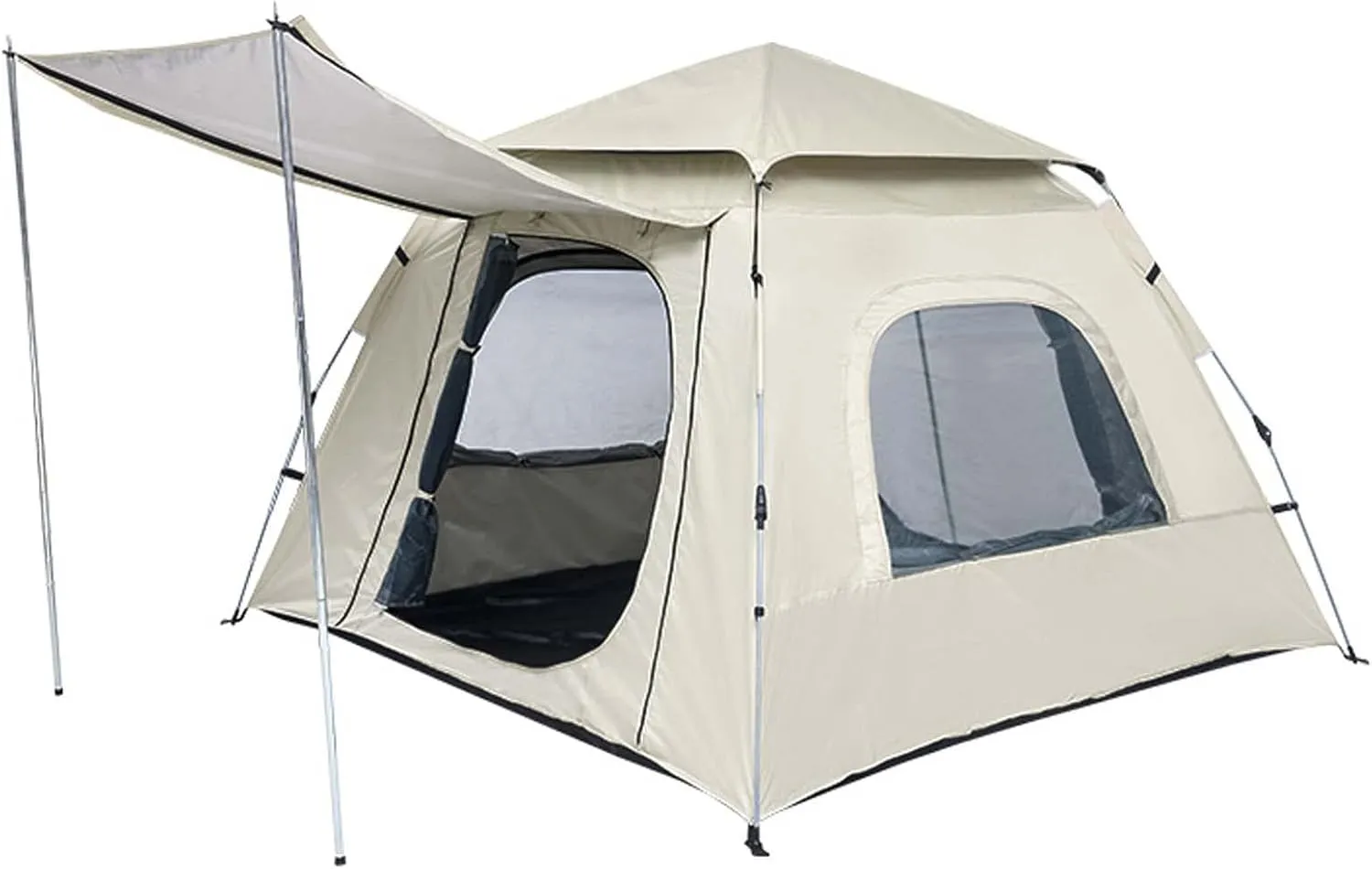 Camping Dome Tent for 2-4 People,Automatic Pop-Up Family Tent,Portable Waterproof Backpacking Tent with Carry Bag and Tent Foyer,Outdoor Travel,210x210x150cm