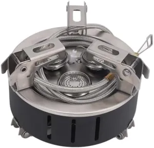 Camping Gas Stove 7800W Electronic Ignition Windproof 3 Heads Butane Gas Stove for Outdoor Cooking Picnic Camping Hiking