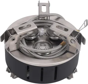 Camping Gas Stove 7800W Electronic Ignition,Stepless Fire Power Adjustment Suitable for all pots and pans with Butane Gas