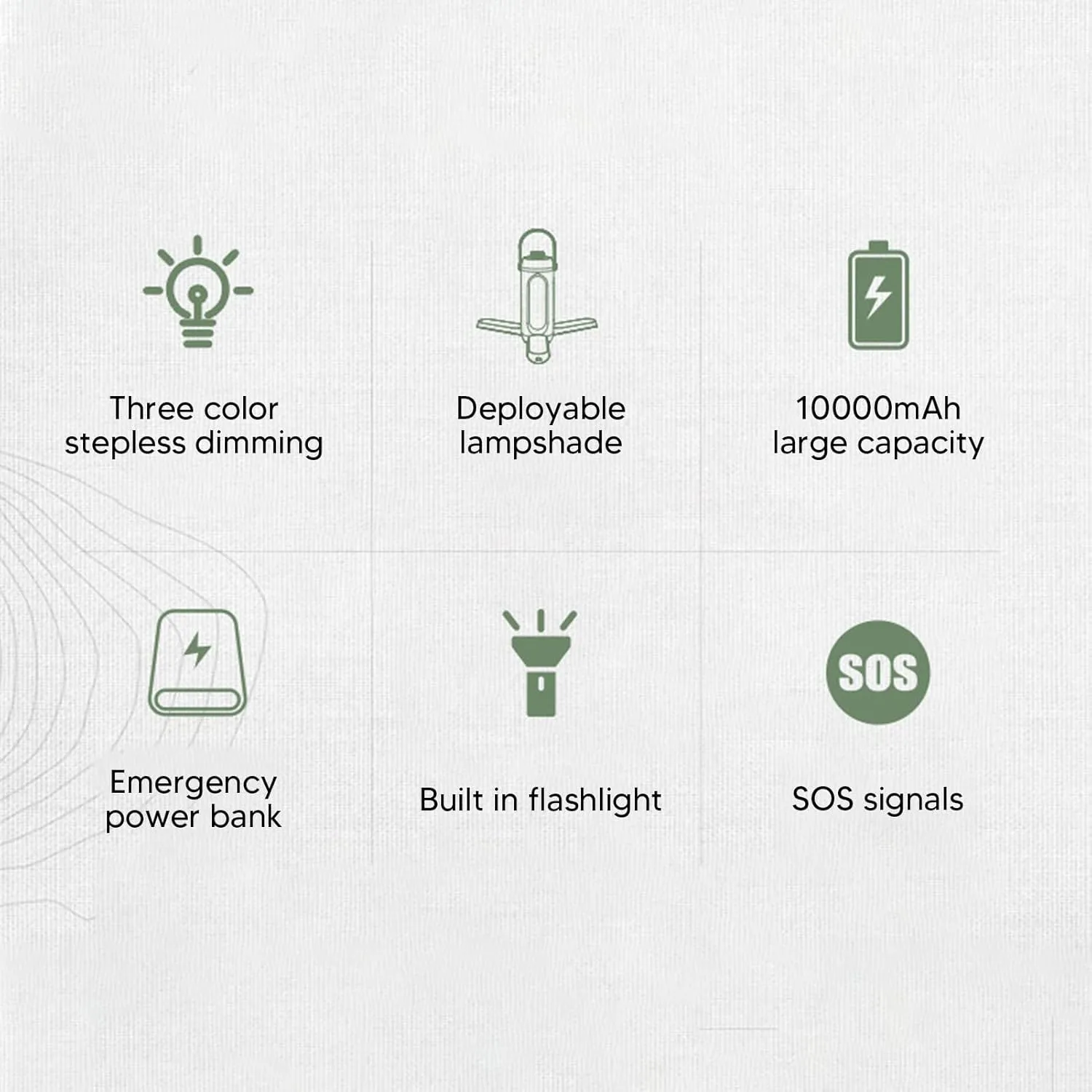 Camping Lantern Rechargeable, Hanging Camping Lantern Lanterns for Power Outages Battery Powered Collapsible Tent Light Power Bank Outdoor Lighting Equipment(Grey)