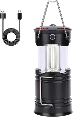 Camping Lantern, Rechargeable Tent Light, 7.87x3.35 Inch Portable Outdoor Lantern, Waterproof Led, Multiple Lighting Modes, (Various Colors) for Hiking, Camping, Adventures