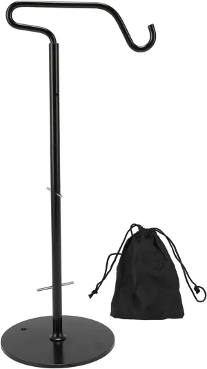 Camping Lantern Stand, 31.5cm Aluminum Alloy Outdoor Lamp Hanger with Hook, Adjustable Height Tent Light Pole Hook for Camping Fishing Hiking
