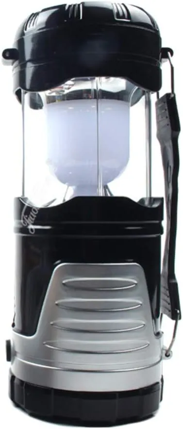 Camping Lantern,LED Camping Lanterns Solar Portable Handled Tent Emergency Lamp for Home Outdoor Fishing Hiking(Black)