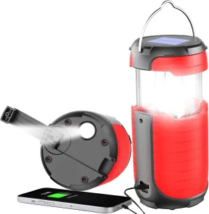 Camping Lights Hand Crank Solar Camping Lantern, Portable Ultra Bright LED Torch 5000MAH Rechargeable Led Flashlight Tent Lights, USB-C Charger Electronic Lantern for Emergency Hurricane