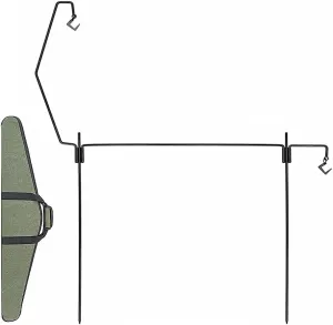 Camping Rack Hang Detachable Lantern Pole Stand Collapsible Lamp Tripod Hanging Folding Tool Holder with Hooks Triangle Storage Cookware Bracket Shelf for Outdoor Picnic Travel