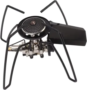 Camping Stove, Mini Portable Foldable Gas Stove, Strong Firepower BBQ Camping Stove, Adjustable Flame Control Wind-Resistance Camp Stove for Outdoor Backpacking Hiking and Picnic