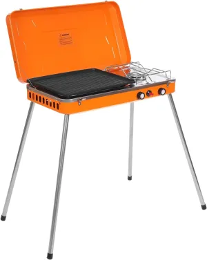 Camping Stove, Portable Gas Grill Cooker Professional Outdoor Gas Stove 11720 BTU Stove Propane Barbecue Cooking Stove Dual Burner Heating Stove for Camping BBQ Picnic