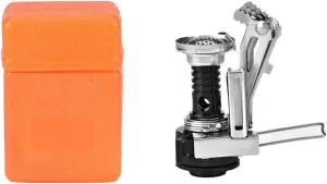 Camping Stove, Portable Mini Lightweight Gas Stove, Foldable Small Size Backpacking Stove, for Outdoor Camping Picnic Hiking (Black)