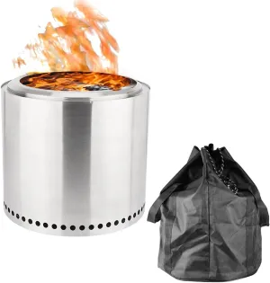 Camping Stoves - Wood Burning Camping Stove - Camp Wood Stove - Stainless Steel - Windproof - with Carry Bag - for 3-5 Man - for Patio Camping Barbecue Backyard Garden Picnic