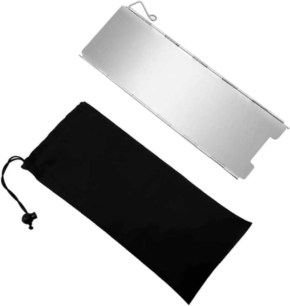 Camping Supply Windproof Plate Folding Stove Windscreen Made of High-Grade Aluminum Alloy