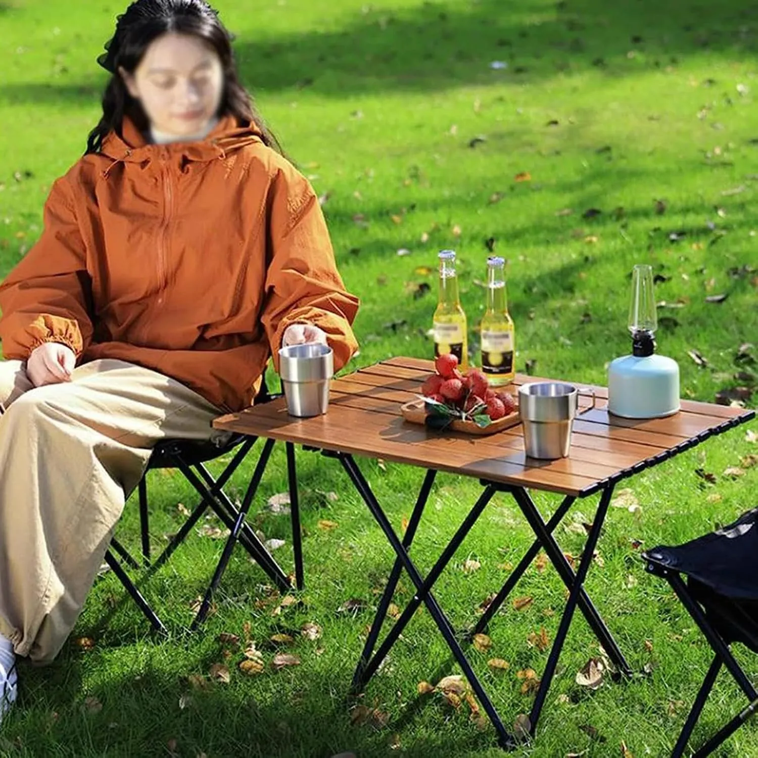Camping Tables Small Folding Table,Outdoor Portable Camp Table in Aluminium,Lightweight Foldable Picnic Tables with Storage Bag for Hiking Travel Garden BBQ