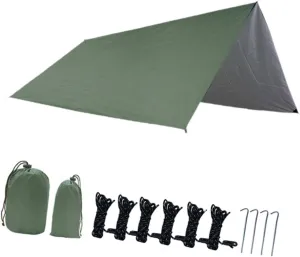 Camping Tarp Shelter Ultralight Compact Portable Camping Canopy Tent Tarp for Hiking Travel Beach Barbecue Outdoor Activities