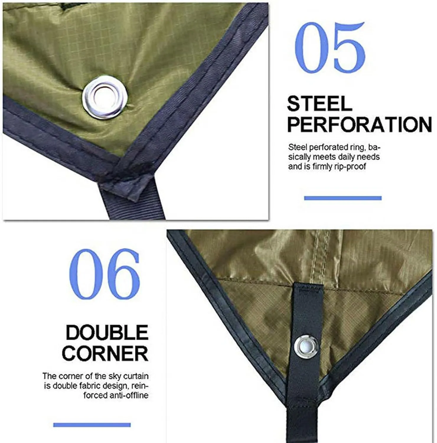 Camping Tarp,Rhombus Waterproof Tarp Tent Shade Outdoor Camping Hammock Rain Fly UV Garden Awning Canopy Sunshade Ultralight 360x290cm (Color : Camouflage, Size : 360x290cm)