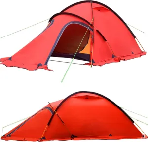 Camping Tent 1-2 Persons with Porch Ultralight Portable Outdoor Camping Tent - Family Backpacking Tent Double Layers Waterproof Easy Clip Setup
