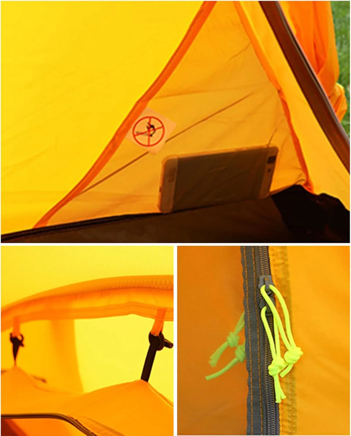 Camping Tent 1-2 Persons with Porch Ultralight Portable Outdoor Camping Tent - Family Backpacking Tent Double Layers Waterproof Easy Clip Setup