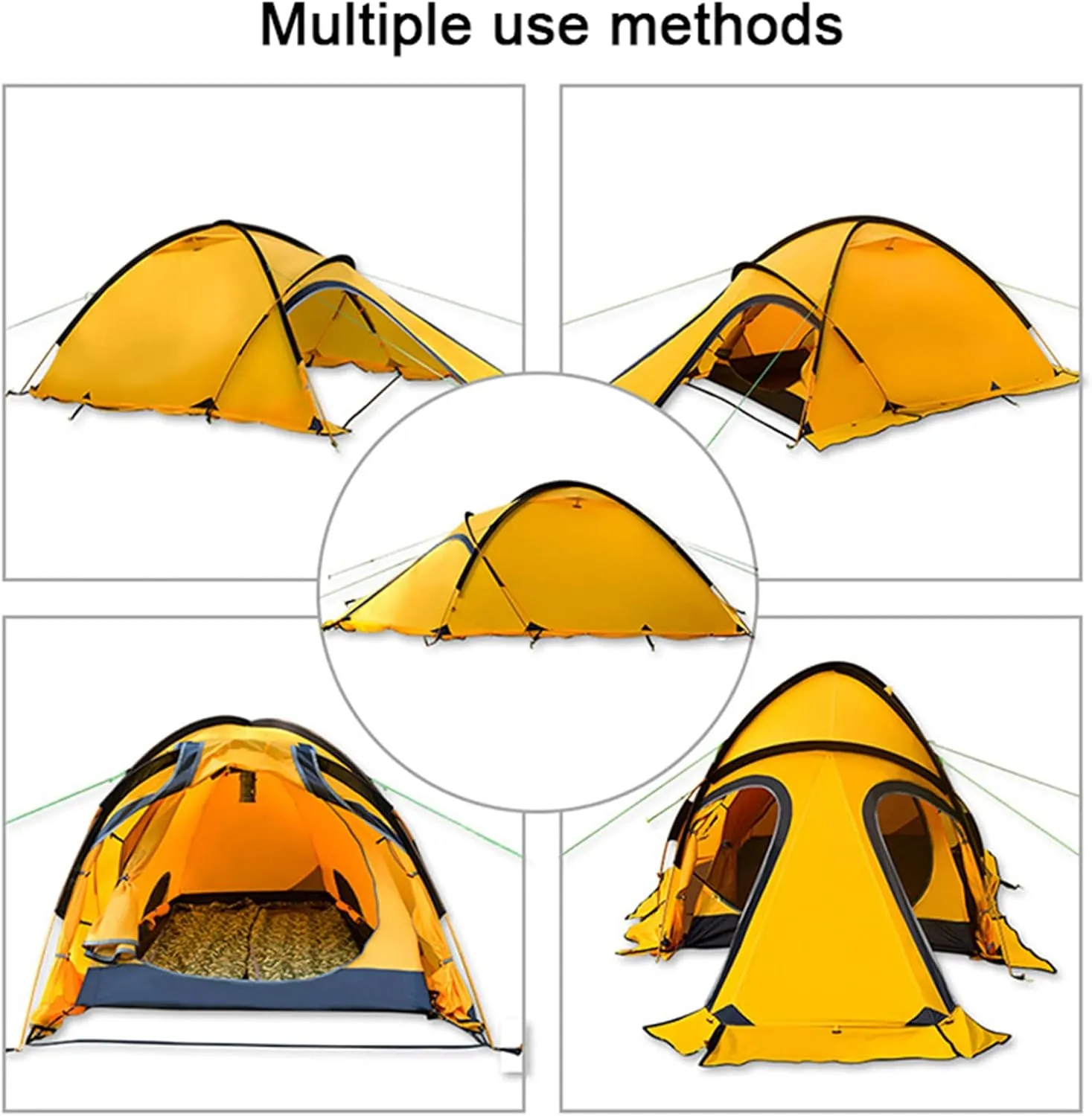 Camping Tent 1-2 Persons with Porch Ultralight Portable Outdoor Camping Tent - Family Backpacking Tent Double Layers Waterproof Easy Clip Setup