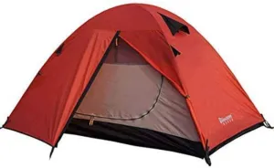 Camping Tent 2 People, Outdoor Shade Canopy Waterproof Tarp, Sun Shelter for Mountaineering Hiking Picnic Rainfly,Red