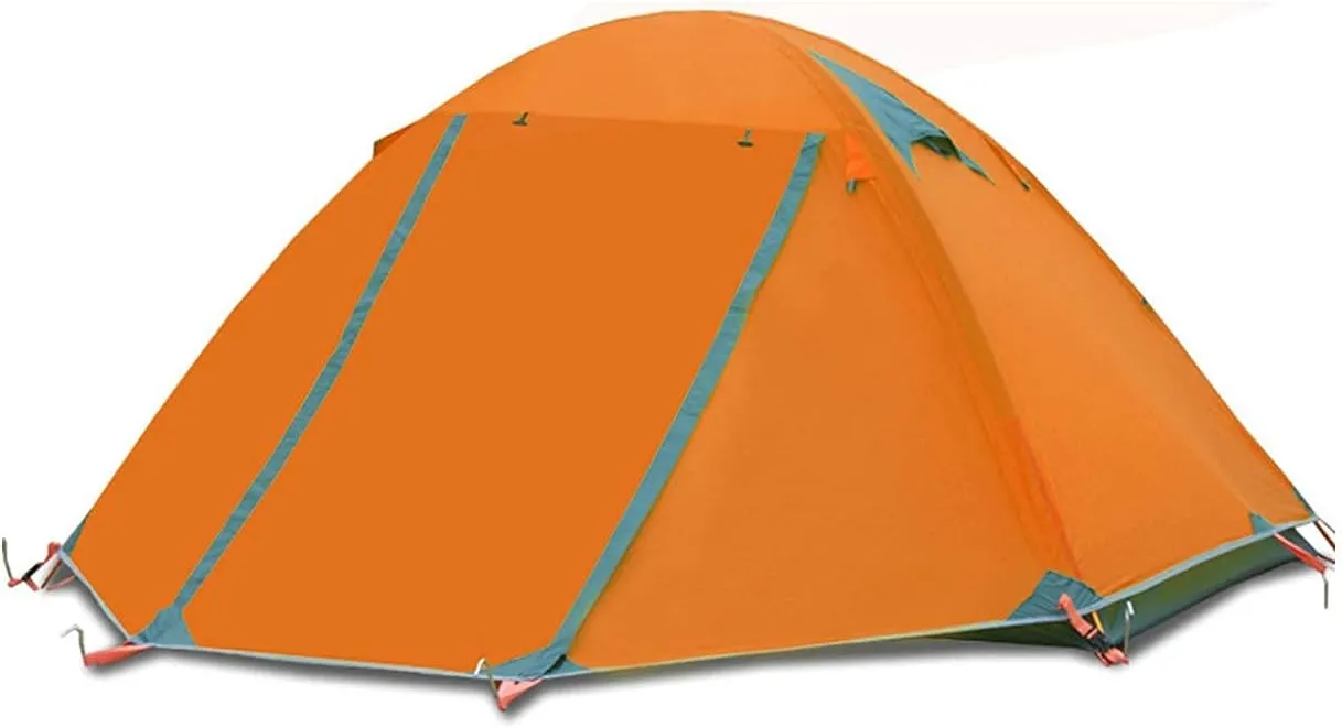 Camping Tent 2 Person Family Tent Double Layer Outdoor Tent Windproof Anti-for All Seasons Hiking Beach Outdoor