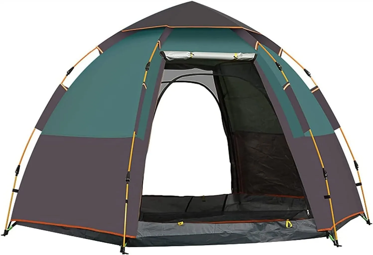 Camping Tent 3-4 Person Instant Tent Portable Cabin Tent with Rainfly for Family Camping Traveling Hiking Picnicing Easy Set Up (Green)