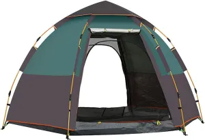 Camping Tent 3-4 Person Instant Tent Portable Cabin Tent with Rainfly for Family Camping Traveling Hiking Picnicing Easy Set Up (Green)