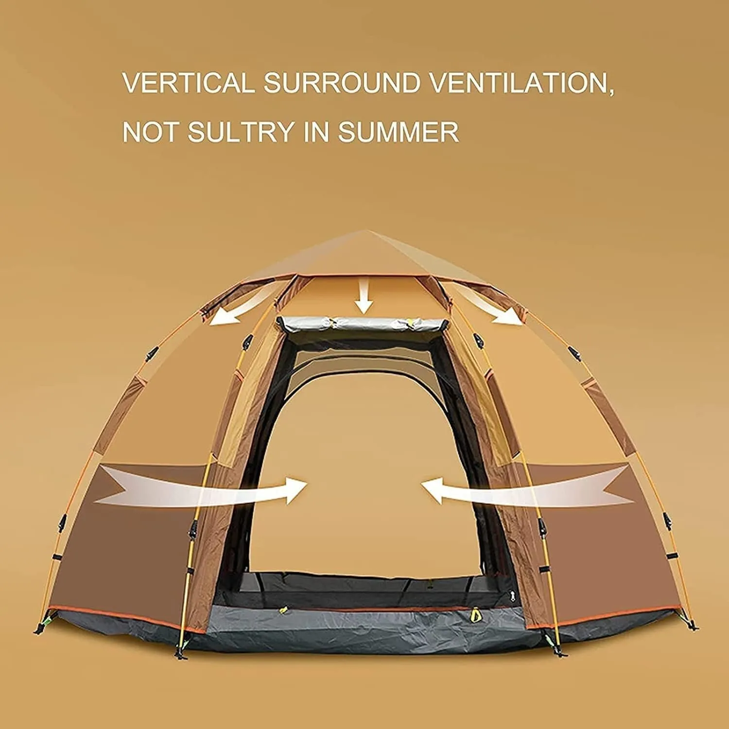 Camping Tent 3-4 Person Instant Tent Portable Cabin Tent with Rainfly for Family Camping Traveling Hiking Picnicing Easy Set Up