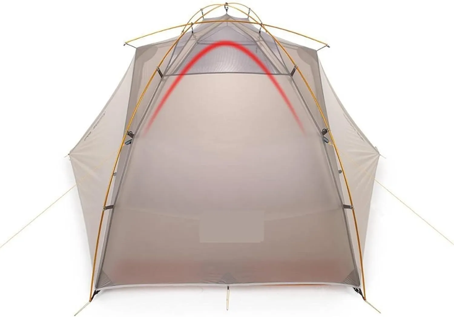Camping tent Coating Waterproof Backpacking Tents Ultralight Mountain Camping Tent Cross Bar, Grey