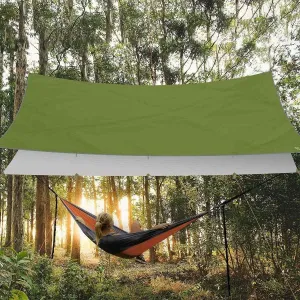 Camping Tent Planes Waterproof Slightly Compact Tent Pad Picnic Blanket Hammock Tarp for Hammock (Color : Green, Size : 3 * 4m)