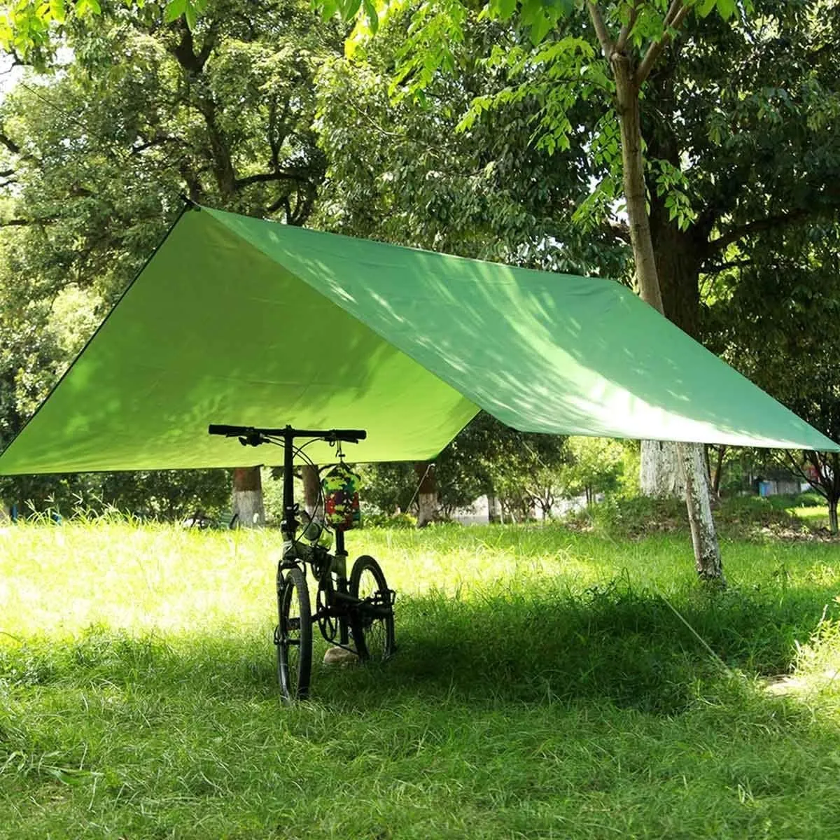 Camping Tent Planes Waterproof Slightly Compact Tent Pad Picnic Blanket Hammock Tarp for Hammock (Color : Green, Size : 3 * 4m)