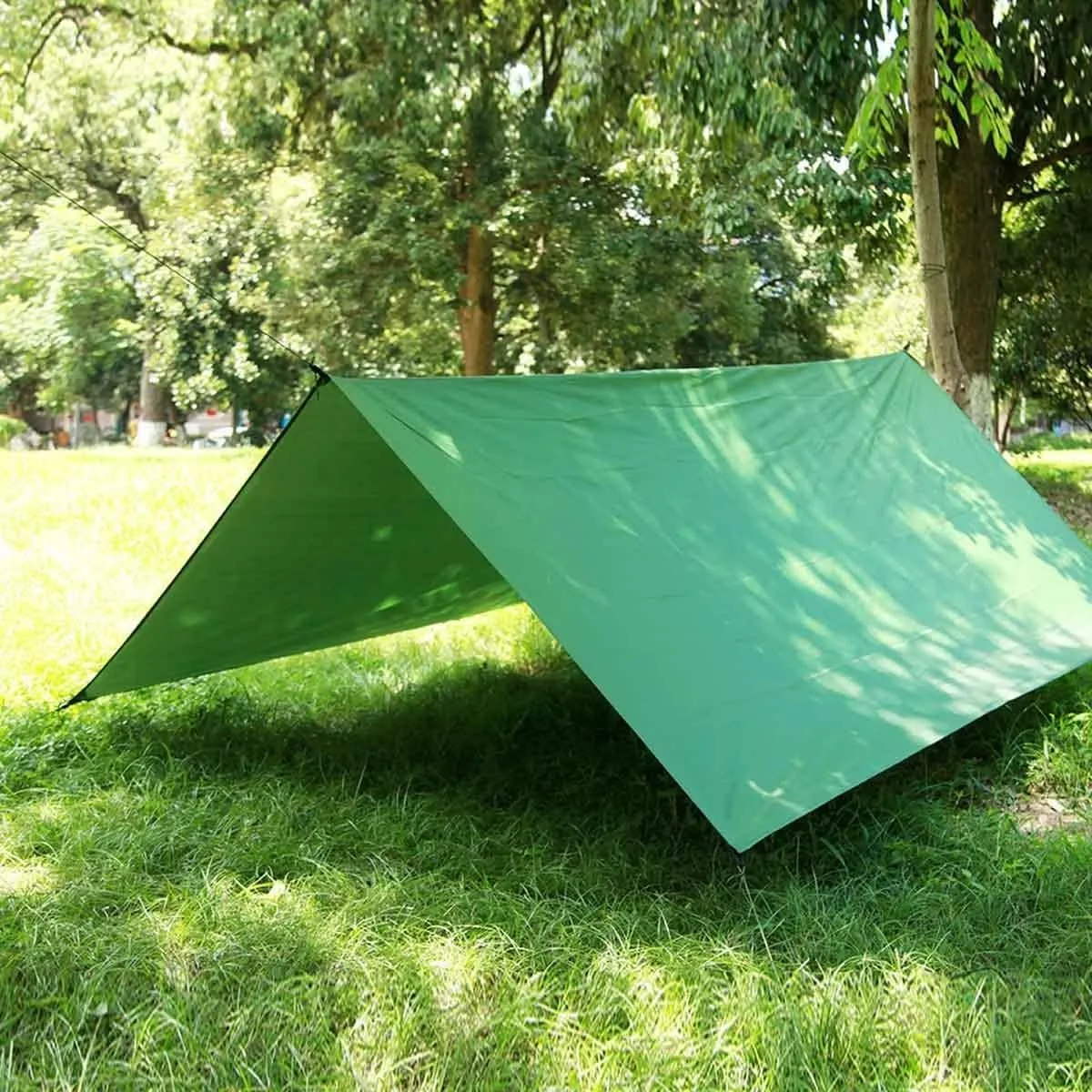 Camping Tent Planes Waterproof Slightly Compact Tent Pad Picnic Blanket Hammock Tarp for Hammock (Color : Green, Size : 3 * 4m)