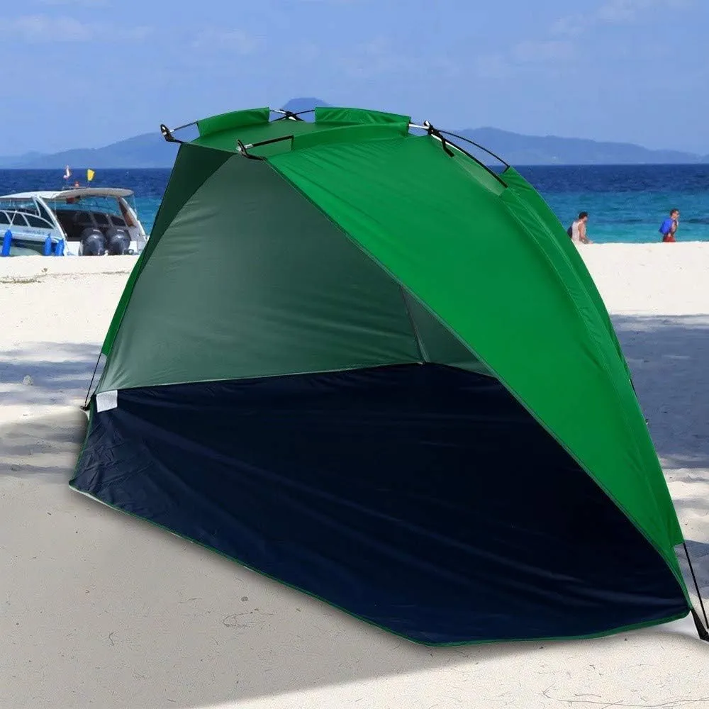 Camping Tent Quick Opening Tent Beach Awning Sun Shelter Half-Open Waterproof Tent Shade Ultralight for Outdoor Camping Fishing Picnic Park (Color : C