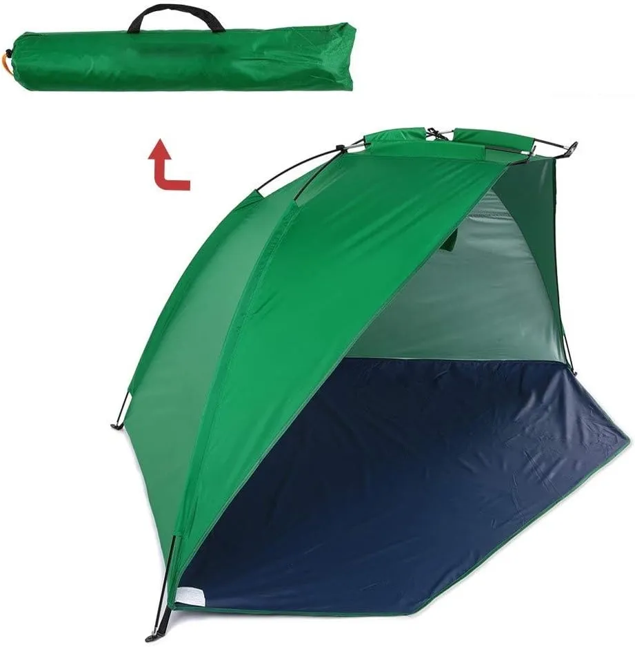 Camping Tent Quick Opening Tent Beach Awning Sun Shelter Half-Open Waterproof Tent Shade Ultralight for Outdoor Camping Fishing Picnic Park (Color : C