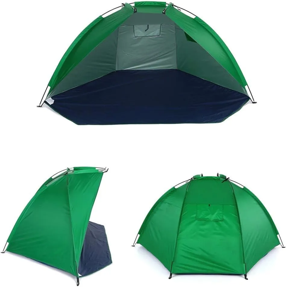 Camping Tent Quick Opening Tent Beach Awning Sun Shelter Half-Open Waterproof Tent Shade Ultralight for Outdoor Camping Fishing Picnic Park (Color : C