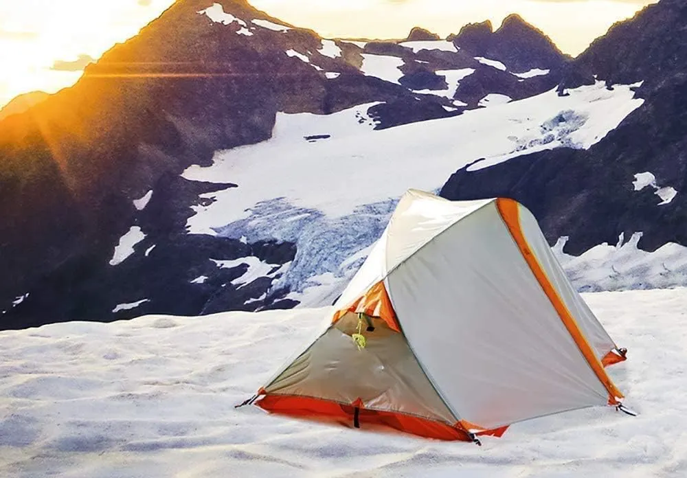 Camping Tent Single Super Light, Cabana Portable Tents, Sun Shelter Waterproof Tarps for Outdoor Sports Hiking Travel Rainfly,Beige