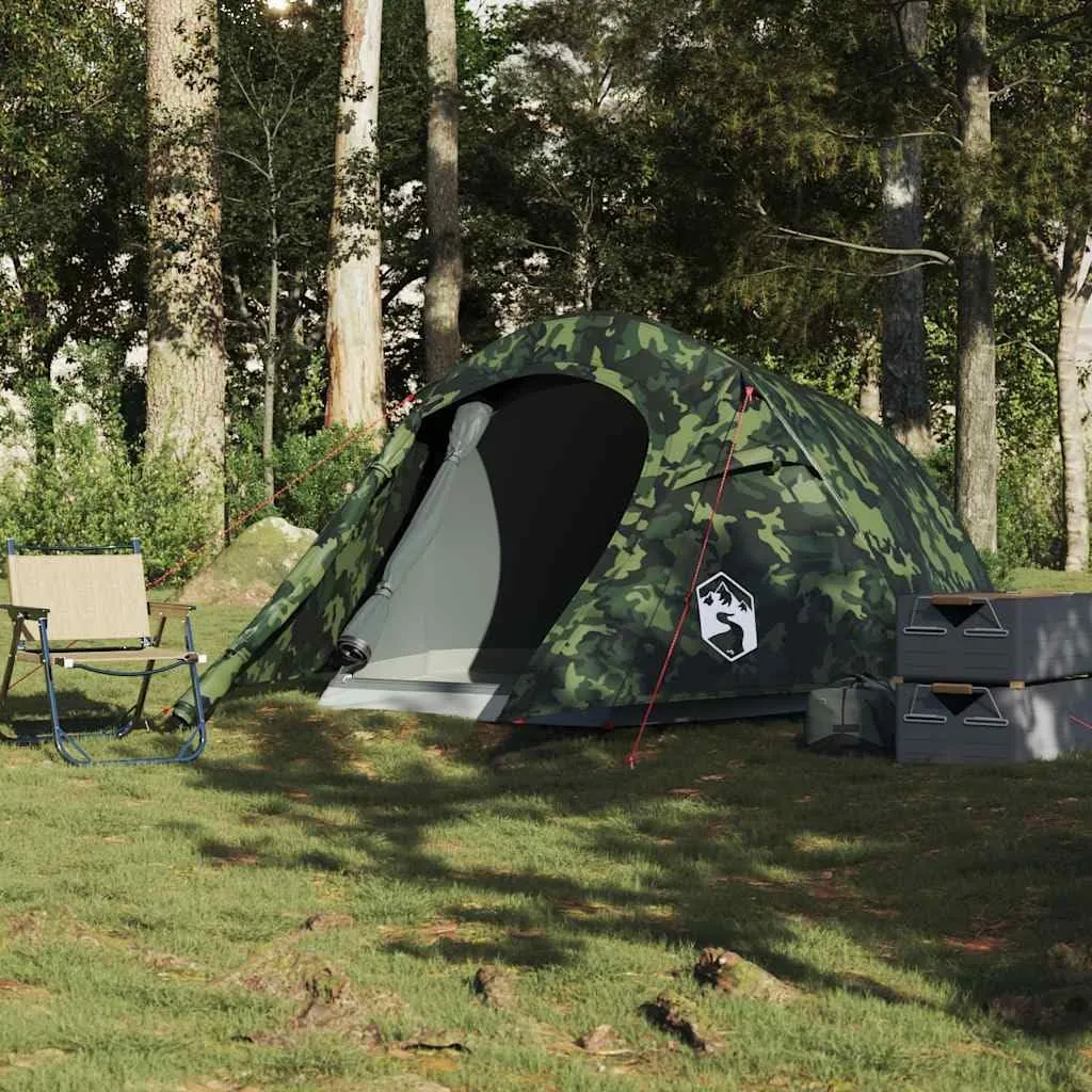 Camping Tent Tunnel 3-Person Olive Green Waterproof vidaXL vidaXL