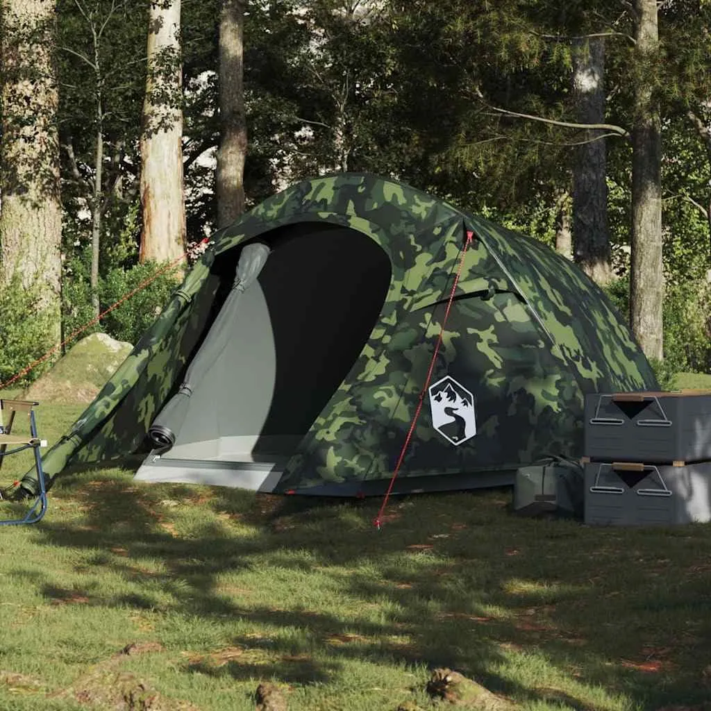 Camping Tent Tunnel 3-Person Olive Green Waterproof vidaXL vidaXL